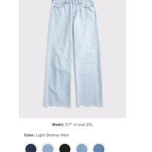Abercrombie & Fitch Blue Wide Leg Flare Jeans